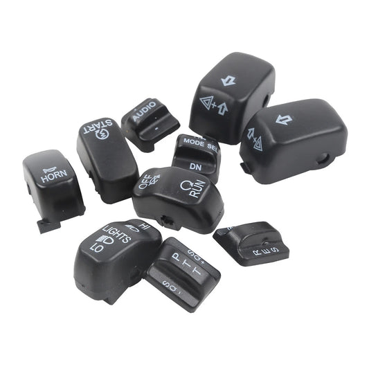 Hand Control Switch Housing Buttons Caps Fit For Harley Touring Road Glide 96-13