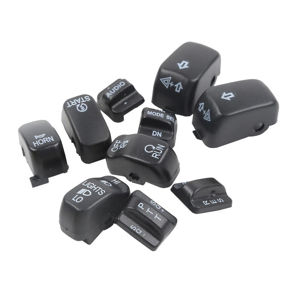 Hand Control Switch Housing Buttons Caps Fit For Harley Touring Road Glide 96-13