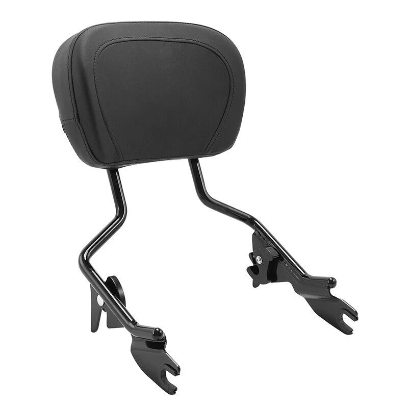 Black Detachable Backrest Sissy Bar Fit For Harley Touring Electra Glide 2009-25