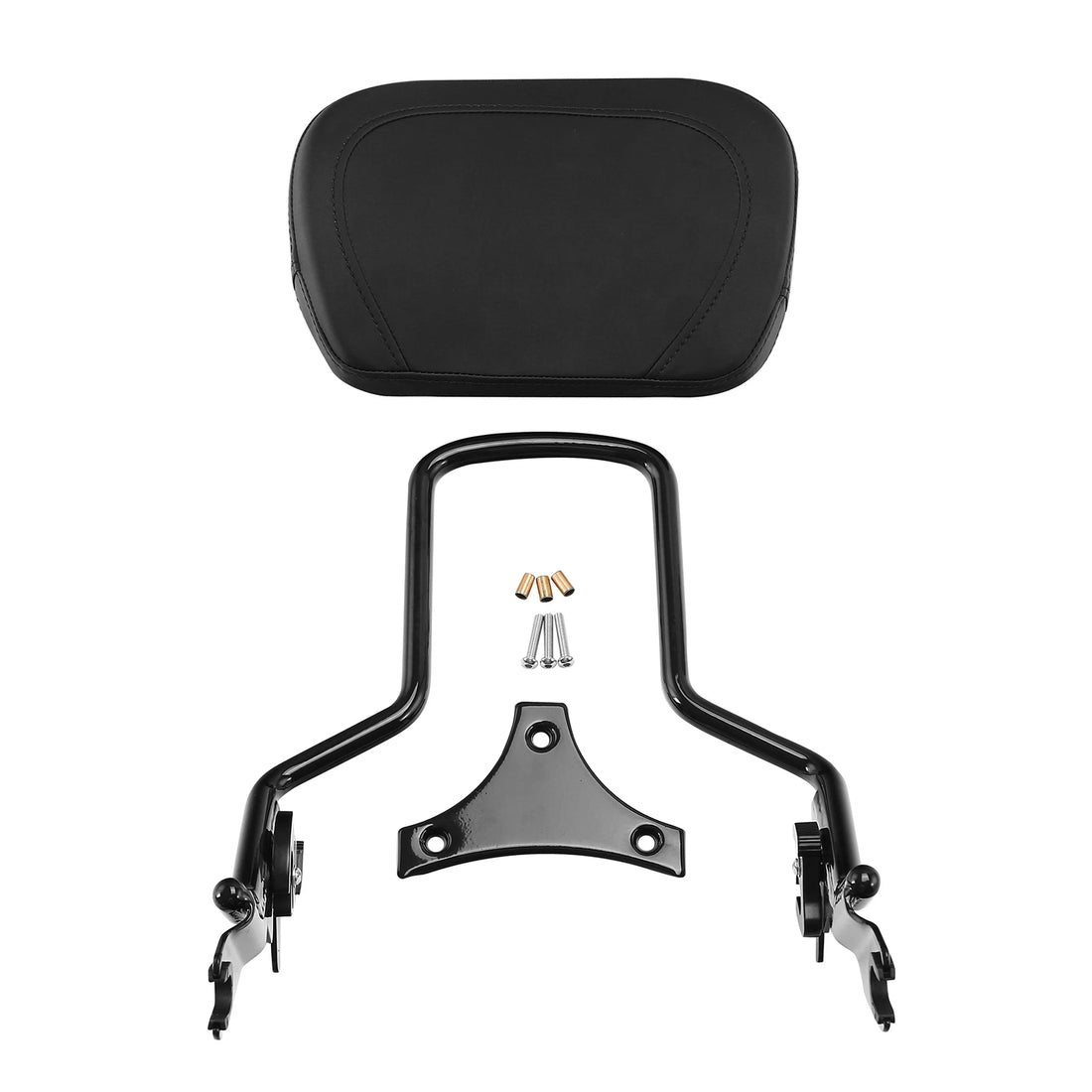 Black Detachable Backrest Sissy Bar Fit For Harley Touring Street Glide 2009-25