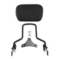Black Detachable Backrest Sissy Bar Fit For Harley Touring Street Glide 2009-25