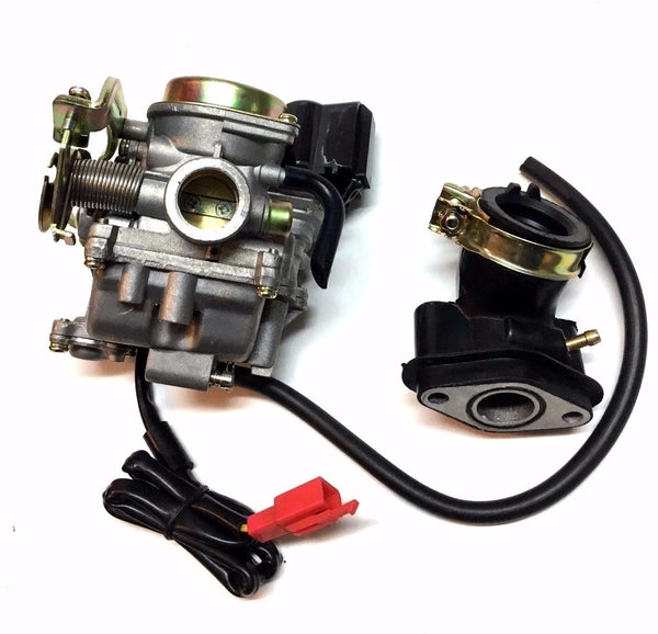 Carburador Qlink 50CC 50 DE 20MM Y Colector DE AdmisiÓN Bota Scooter Ciclomotor