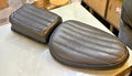 Tuck And Roll Bates Style Seat For Motorcycles Real Leather Black + Pad
