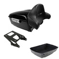 King Tour Trunk Backrest Pad Mount Rack Fit For Harley Touring Road Glide 14-26