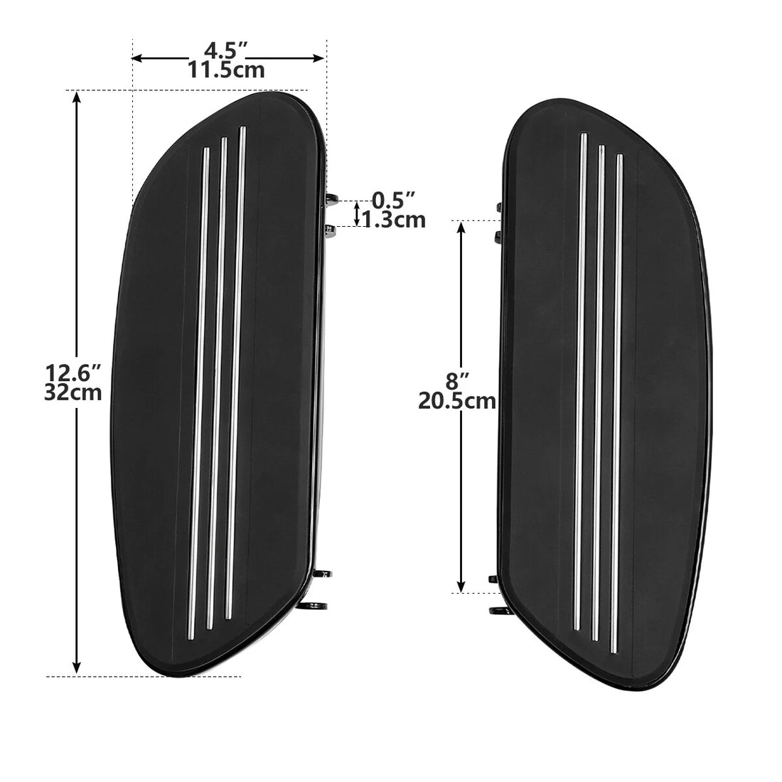 Black Driver Footboard Floorboards Fit For Harley Electra Street Glide 1986-2024
