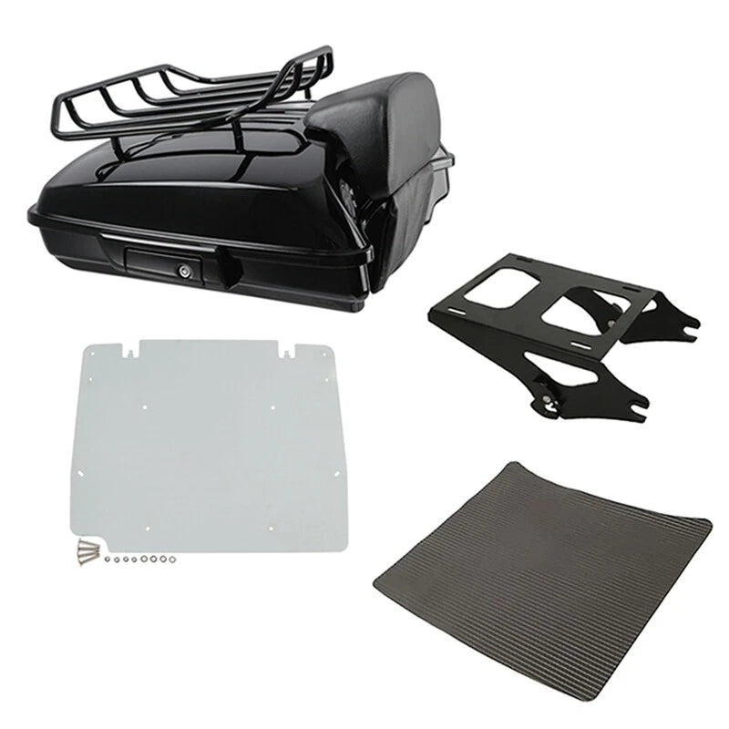 Black Razor Trunk Backrest Mounting Base Plate Fit For Harley Road Glide 14-2026