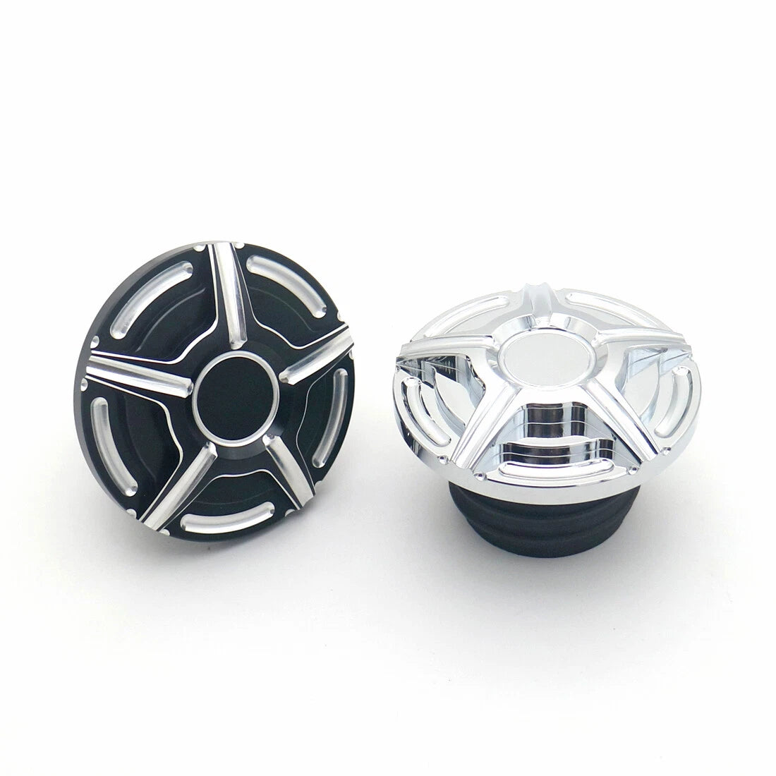 CNC Edge Cut Vented Gas Tank Cap Fuel Cap For Harley Sportster Road King Softail