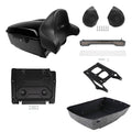 King Trunk Pad Mount Speaker Light Plate Fit For Harley Touring Road Glide 14-26