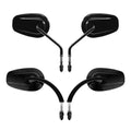 Black Rear View Mirrors Fit For Harley Touring Road Glide Heritage Softail Slim