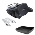 Chopped Trunk Backrest Rack Mount Fit For Harley Touring Road King Glide 14-2026