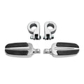 Motorcycle 1-1/4" Highway Foot Pegs + Clamps Fit For Harley Touring