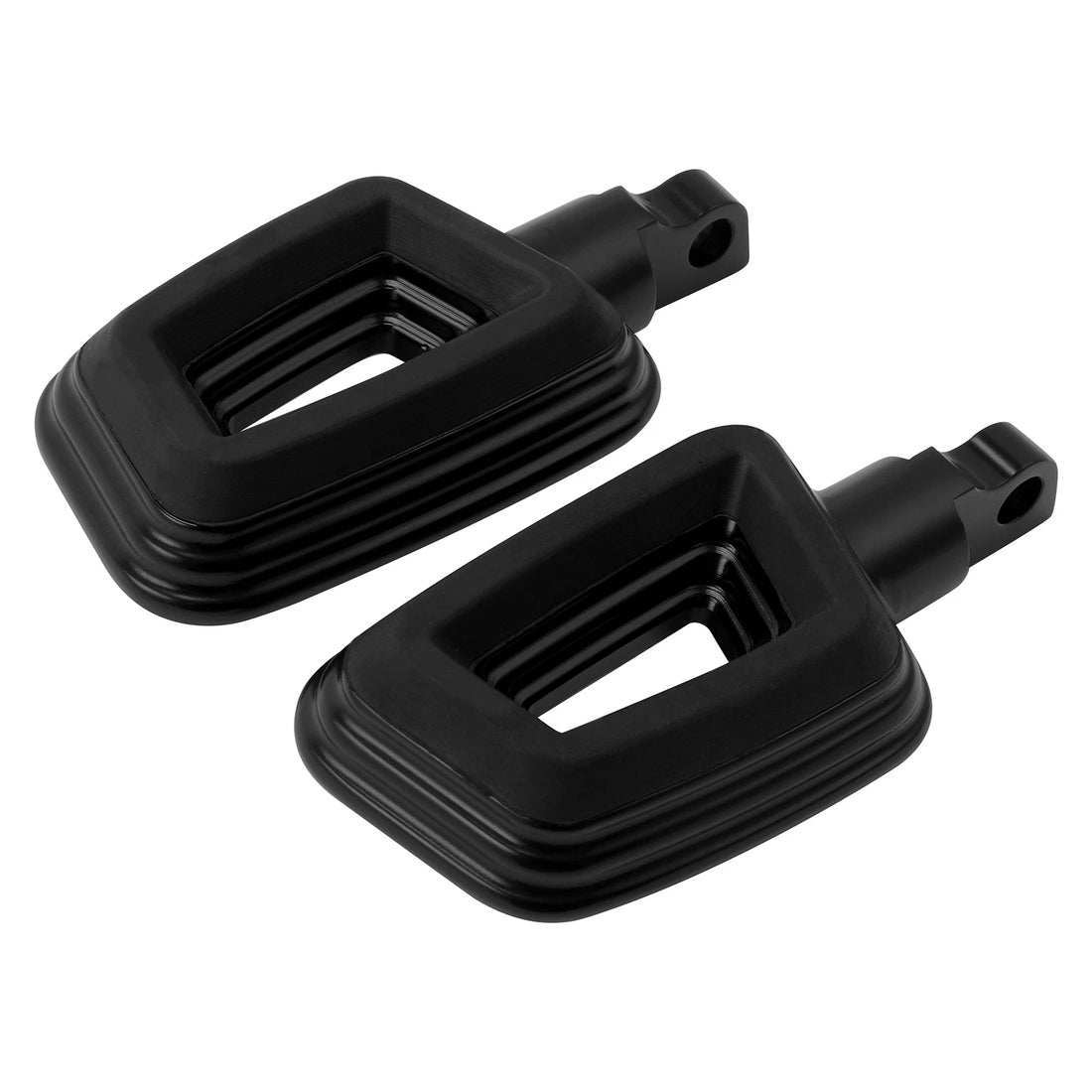 Black Male Mount-Style Footpegs Pegs Fit For Harley Touring Street Glide Softail