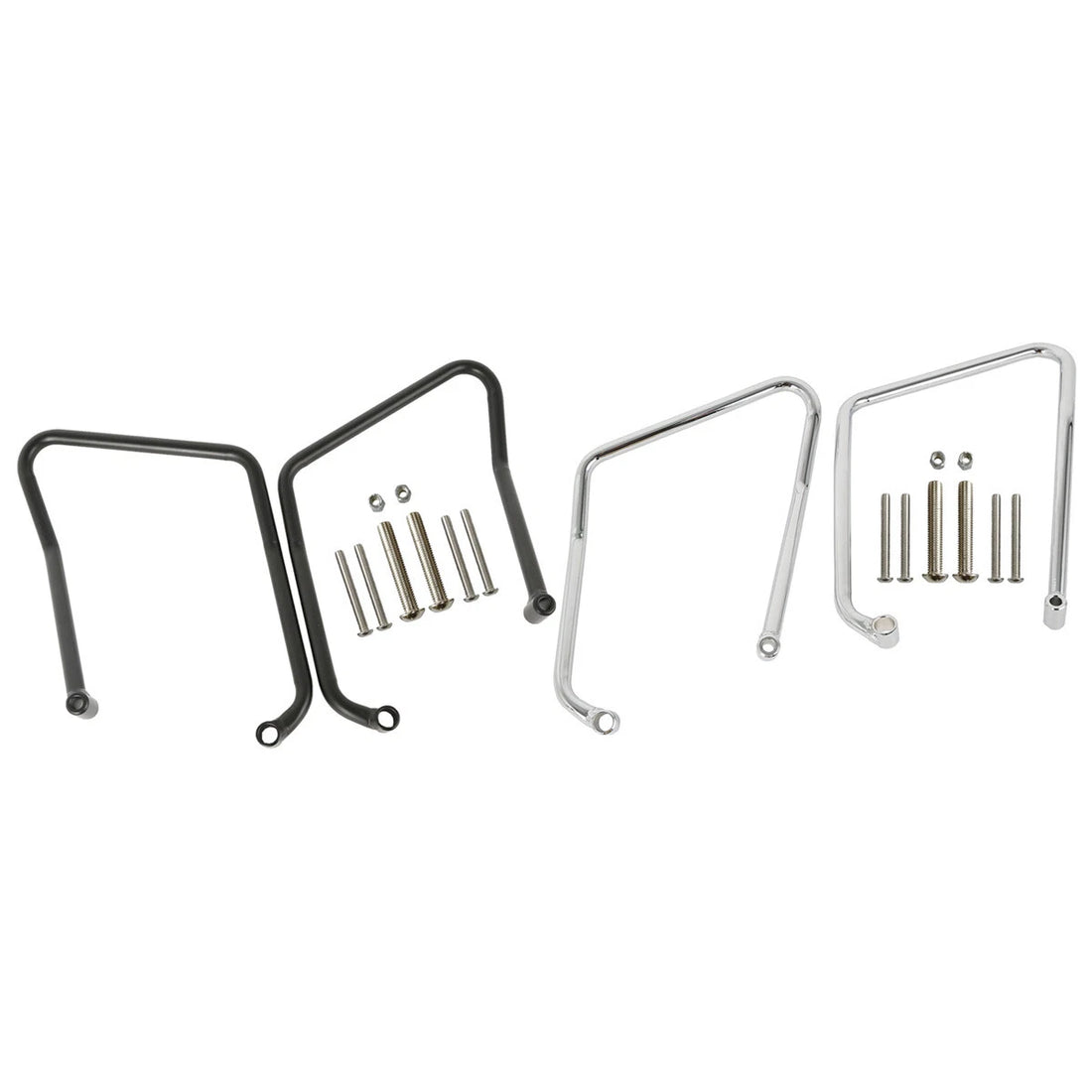 Chrome/Black Saddlebag Support Brackets Fit For Harley Sportster 883 1200 04-16