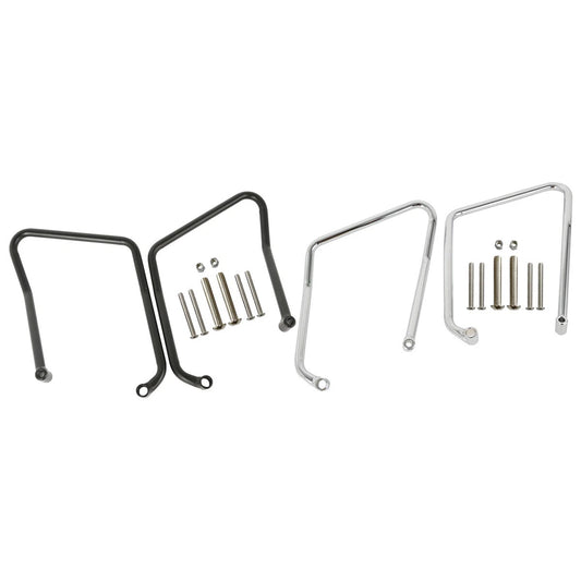 Chrome/Black Saddlebag Support Brackets Fit For Harley Sportster 883 1200 04-16