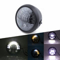 Black Motorcycle 7" LED Headlight High Low Beam For Yamaha Victory Cafer Racer