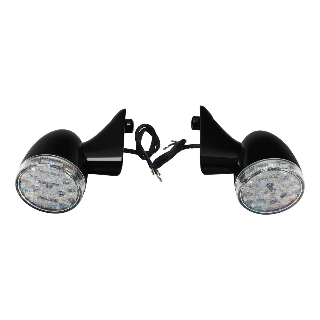 Black Front Turn Signal Light Fit For Harley Road Glide FLTRX FLTRXS FLTRU 15-24