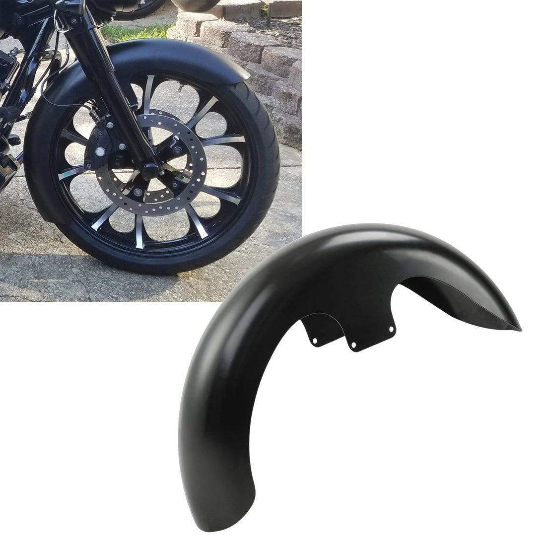 23" Wrap Front Fender Fit For Harley Electra Street Road Glide Baggers 2014-2023