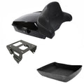 Chopped Trunk Backrest Solo Mount Rack Fit For Harley Cvo Street Glide 2014-2026