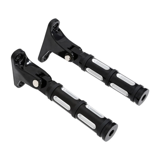 Black Passenger Footpeg Peg Fit For Harley Touring Street Electra Glide 93-2025