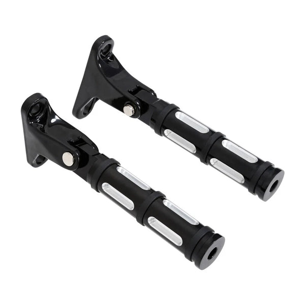 Black Passenger Footpeg Peg Fit For Harley Touring Street Electra Glide 93-2025