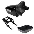 King Trunk Luggage Backrest Mount Rack Fit For Harley Fat Boy Flstf 2008-2017