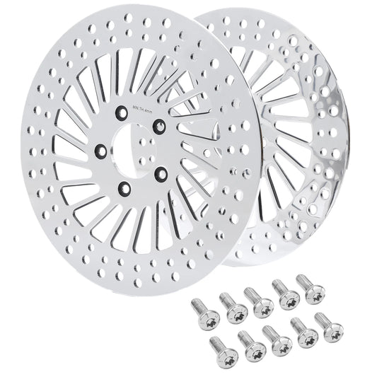 11.5" Front Brake Disc Rotors & Bolts Fit For Harley Touring Road King Sportster