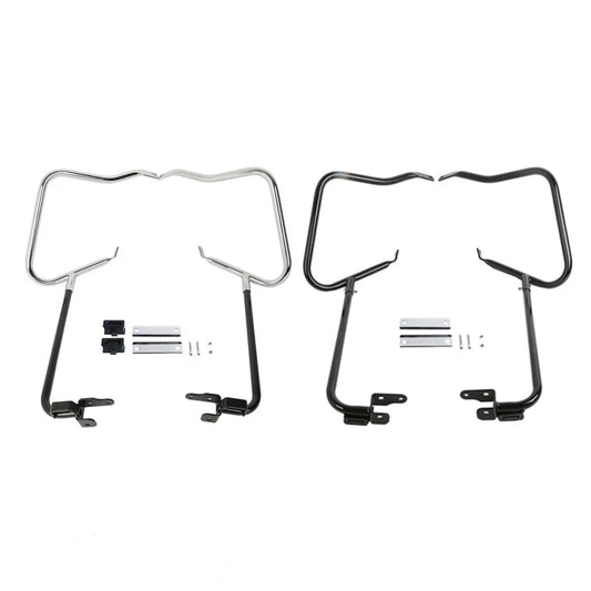 Chrome/Black Saddlebags Guards Crash Bars Fit For Harley Touring Road King 14-24