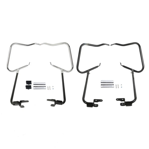 Chrome/Black Saddlebags Guards Crash Bars Fit For Harley Touring Road King 14-24