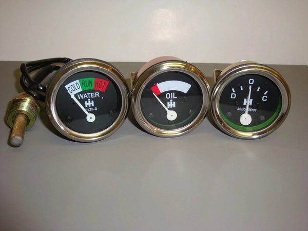 Amp Oil Temperature 3 Gauge Set fit for Farmall IH H SH M SM-D I O W4 SW