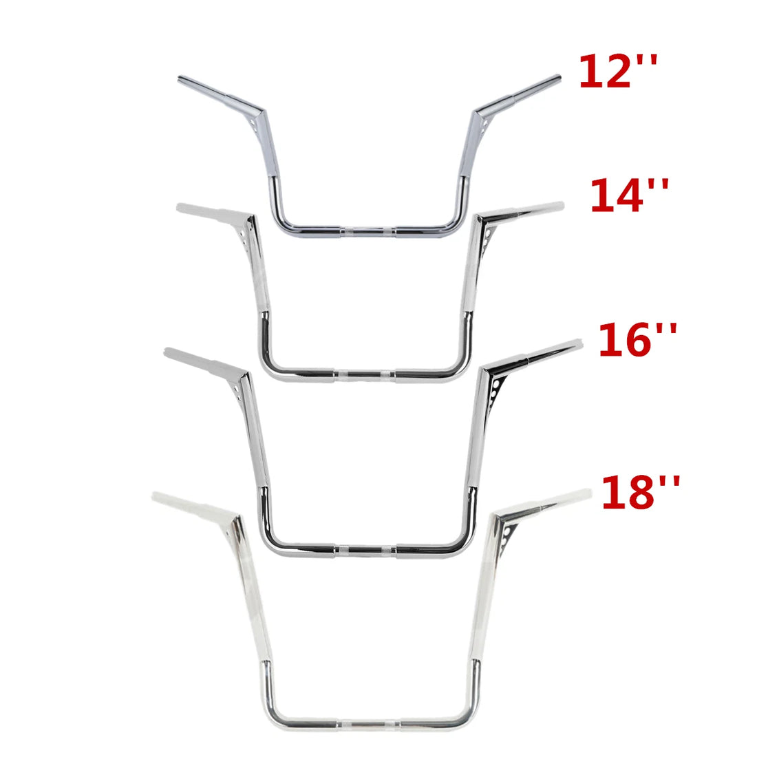 12"/14"/16"/18" Rise Ape Hanger 1.25" Handlebar For Harley Touring 1982-2024
