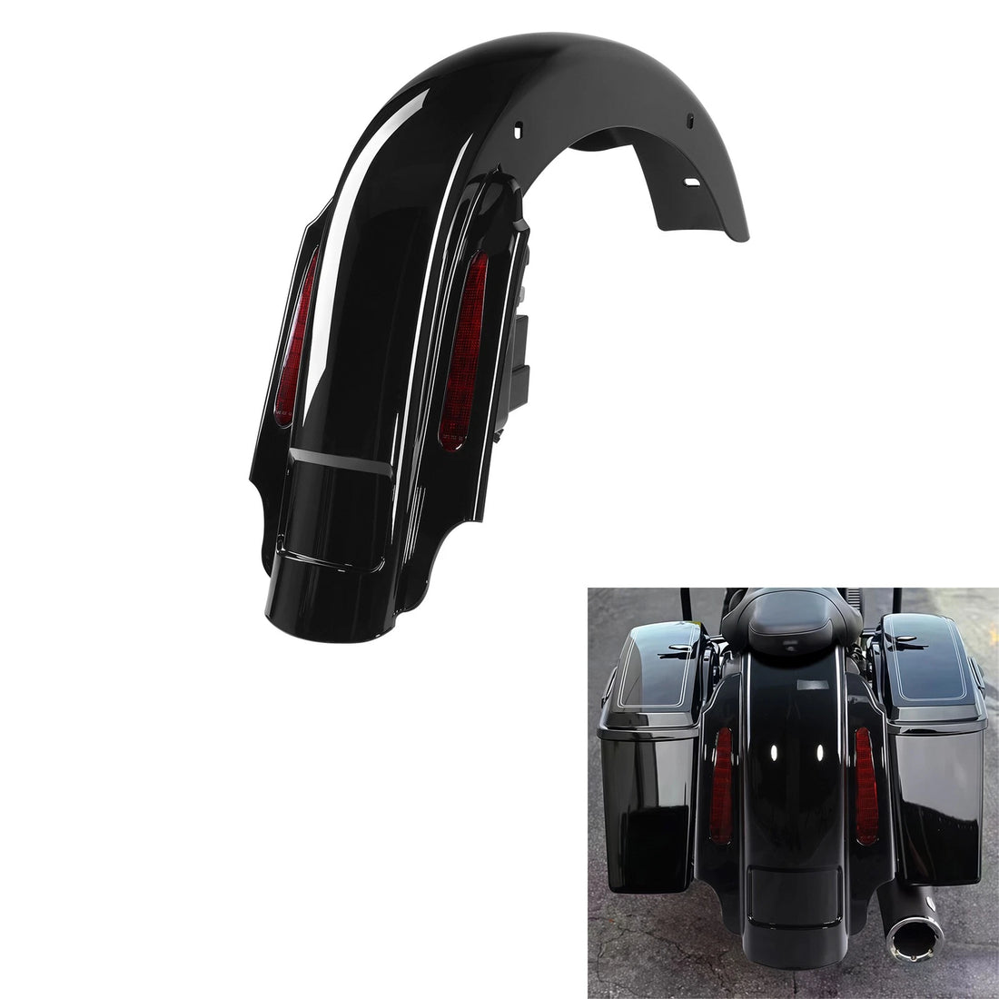 ABS LED Rear Fender System Fit For Harley Touring Electra Glide 1993-2008