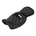 Black w/White Stitching Driver Passenger Seat Fit For Harley Street Glide 09-23