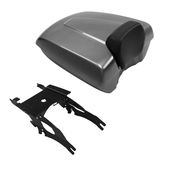 Low Profile Trunk Pad Mount Rack Fit For Indian Chieftain 2014-2025 Steel Gray