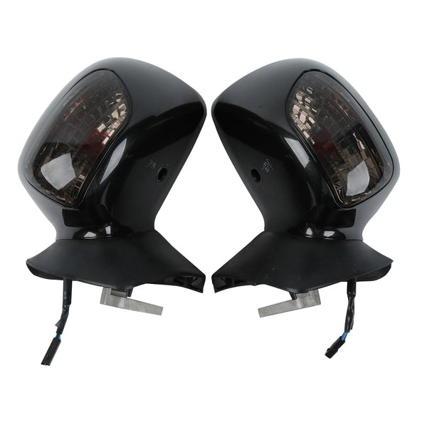 Black Rearview Mirrors Smoke Signal Lens Fit For Honda Goldwing GL1800 2001-2017
