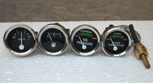 for Massey Ferguson Temp, Oil Pr (Male) Fuel, Ampere Gauge Set TE20,T020,T030