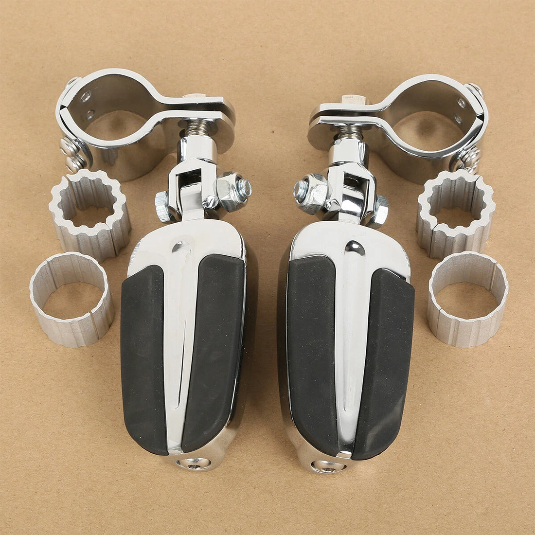 22mm 25mm 32mm 35mm Chrome Highway Bar Footpegs Clamps Fit For Harley Softail