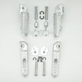 Motorcycle Front & Rear Footrest Footpegs For Honda CBR600RR 2003-2012 Silver