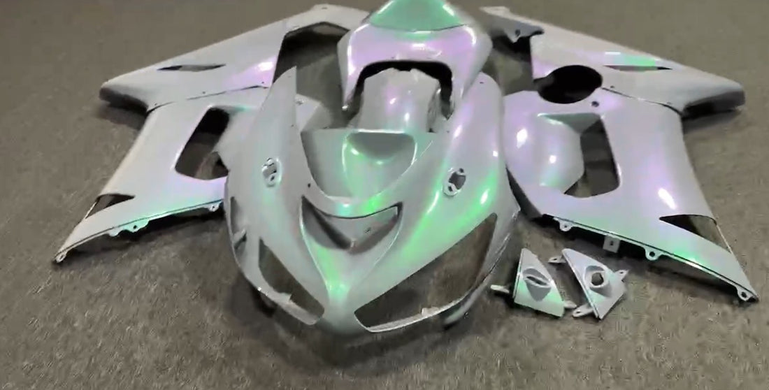 Chameleon Gray Dazz Green Fairing Kit for Kawasaki Ninja ZX6R 2005-2006 ZX636C