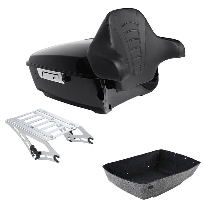 King Trunk Backrest Mount Rack Fit For Harley Cvo Street Road Glide 2014-2026 25