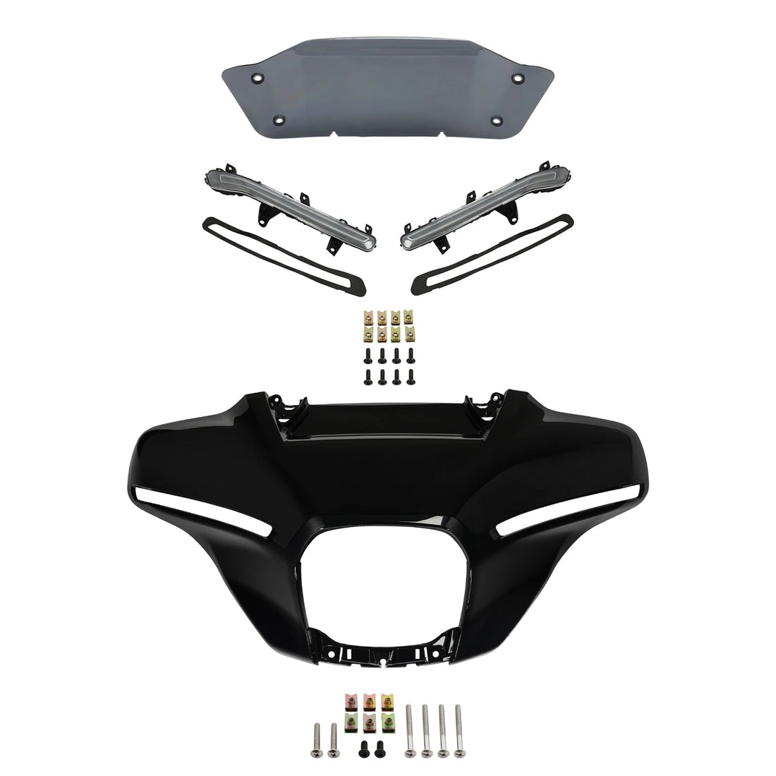 Outer Fairing Windshield Turn Lights Fit For Harley Cvo Street Glide 23-25 Black