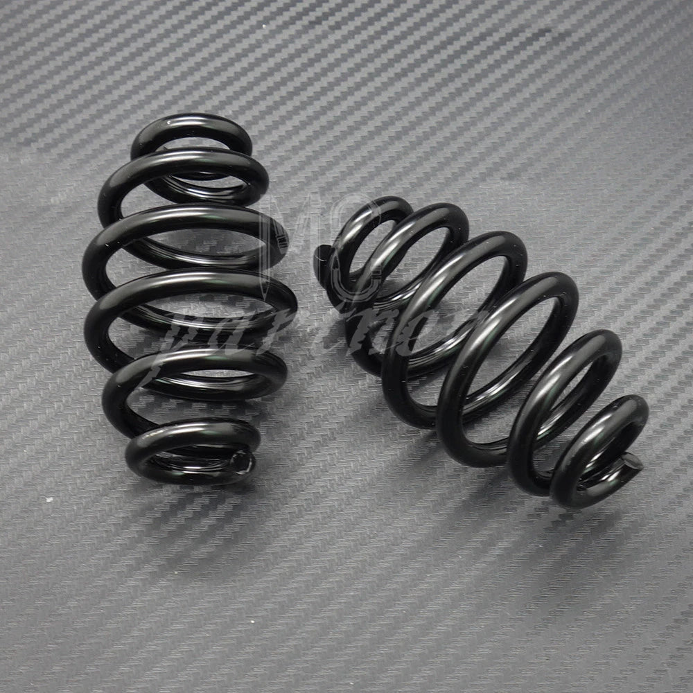 Black 3" Barrel Coiled Solo Seat Spring For Harley Chopper Bobber Softail Custom