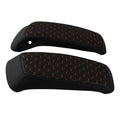 Saddlebag Lids Covers Fit For Harley Touring 2014-2023 Black w/ Orange Stitching