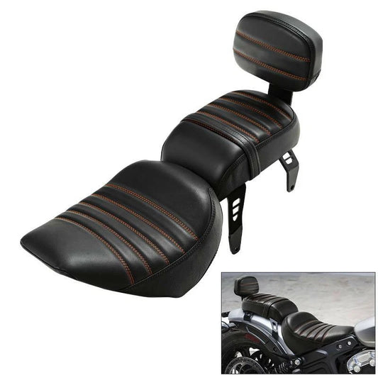 Driver & Passenger Seat Backrest Pad Fit For Indian Scout Bobber Sixty 2018-2023