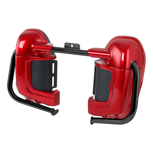 Red Lower Vented Leg Fairings+Engine Crash Bar Fit For Harley Street Glide 97-08