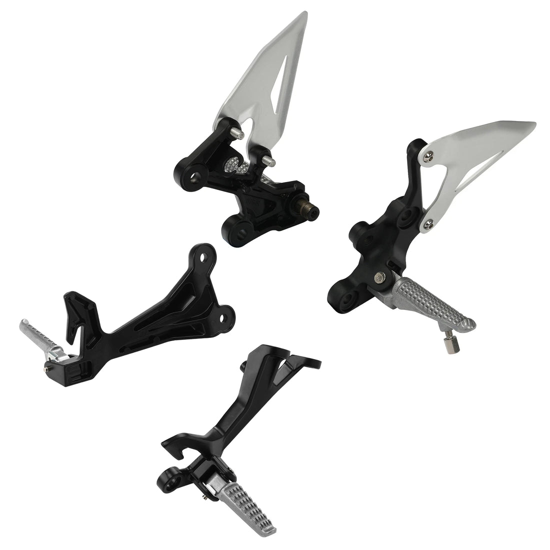 Driver & Passenger Footrests Footpegs Bracket Fit For Kawasaki Ninja 400 2018-24