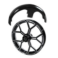 26" Front Wheel Rim Dual Disc Hub & Fender Fit For Harley Touring Glide 97-13 12
