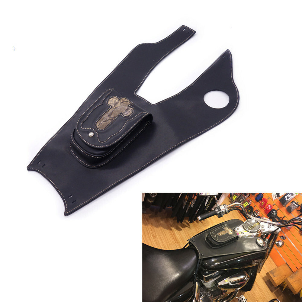 PU Leather Tank Cap Panel Cover Bag For Honda Shadow 750 C2 C4 RC50 2004-2011