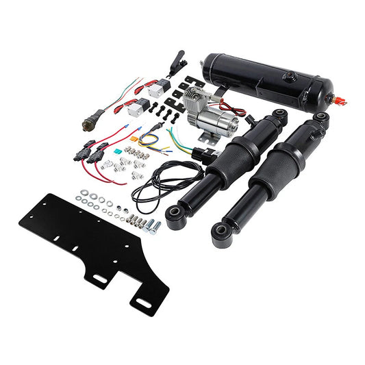 Rear Air Ride Suspension W/ Air Tank Fit For Harley Touring Electra Glide 94-25