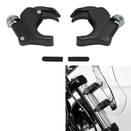 49mm windshield Clamps set of 4 Fit For Harley Dyna Super Glide Low Rider Fxdl
