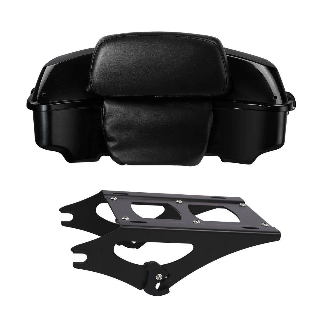Chopped Trunk Backrest Mount Rack Fit For Harley Touring Road King Glide 14-25